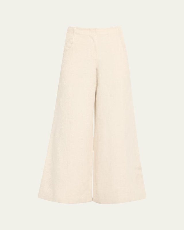 Demie Cotton-Linen Twill Pants